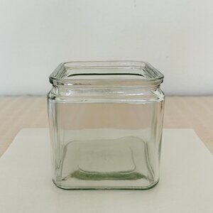 💐 Clear 💐 Glass Cube Jar/Vase For Floral Arrangements or Home Storage